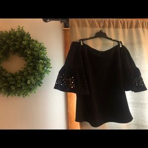 Navy Blue off the shoulder top